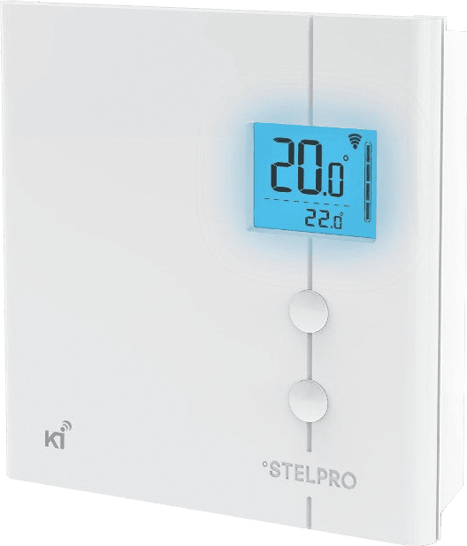 Thermostat de plinthe Stelpro installé par Audio Alarme dans la région de Montréal